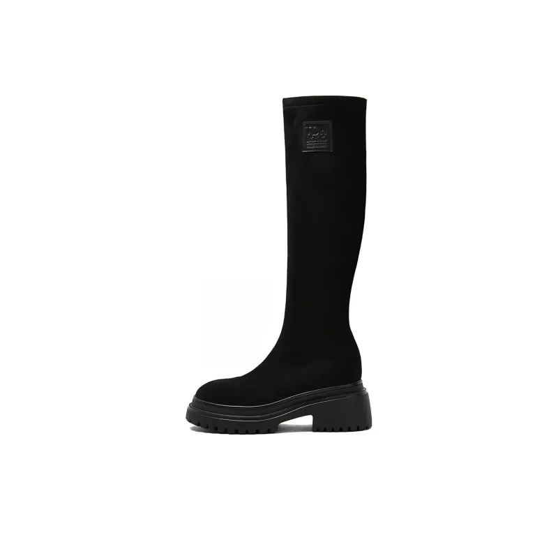 CAMEIDO Knee high Boots 6.5cm Women's Black-0