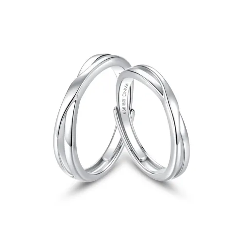 FANCI 999 Fine Silver Ring Pair Unisex