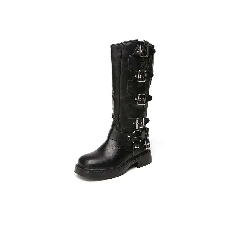 Jin Baichuan Knee-high Boots 4cm Women's-1