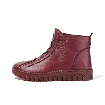 Old Meihua Ankle Boots Women's Burgundy