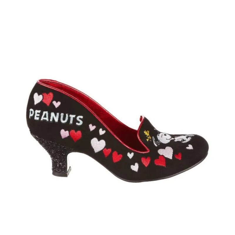 IRREGULAR CHOICE Chunky Heel High Heels Women's Black Red-1