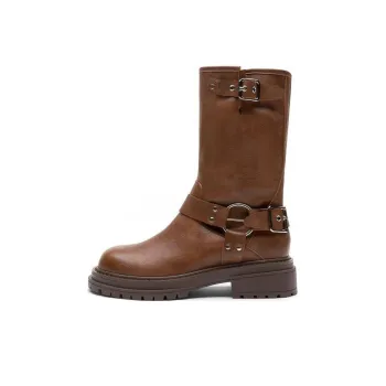 TOOMANYSHOES Cowboy Ankle Boots 4.5cm Women's Brown