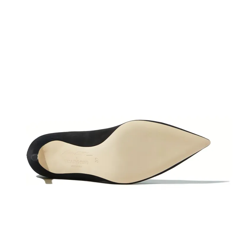 SCAROSSO X Brian Atwood Gigi 95mm Suede Pumps-5