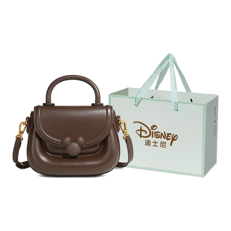Disney Mickey Series PU Leather Crossbody Bag Small Size Women's Black-26