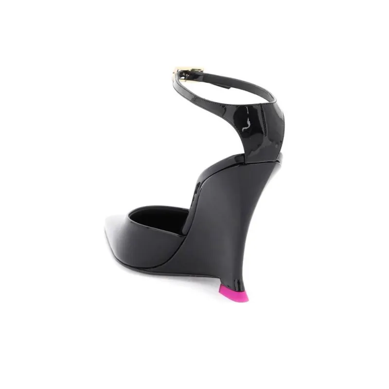 3JUIN 110mm Patent Wedge heel Pumps-2