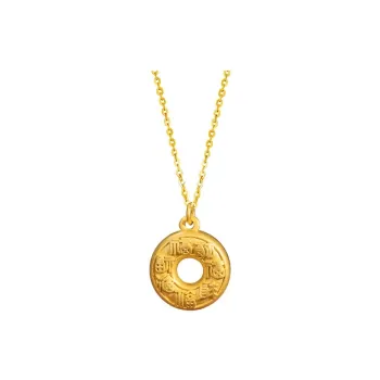 CUTE DAME S999 Sterling Silver Necklaces Women's Gold