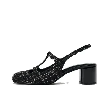 ZARA Chunky Heel High Heels 5cm Women's Black