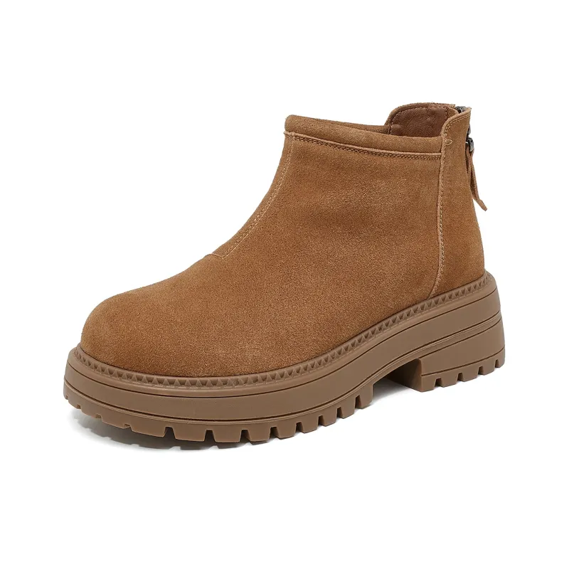 OULISASI Ankle Boots Women's Caramel/Coffee/Black-2