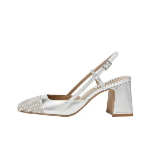 STEVE MADDEN Chunky Heel High Heels 7cm Women's Silver