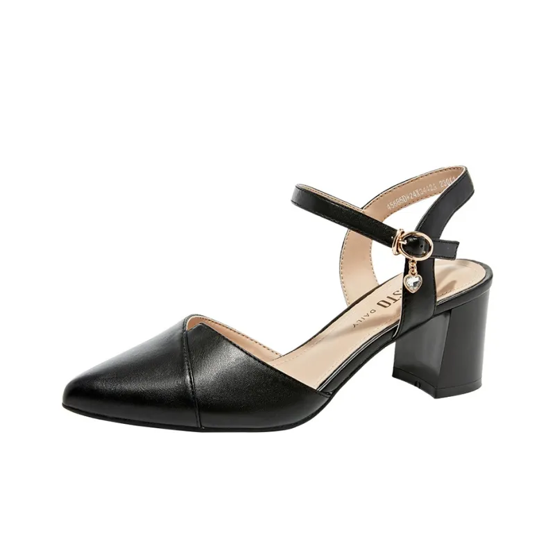 DUSTO Block Heel High Heels 6.4cm Women's-2