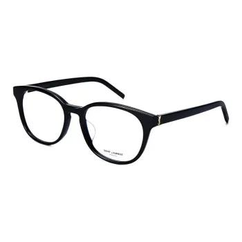 SAINT LAURENT Plate Frame Oval Eyeglass Frames Women's Black