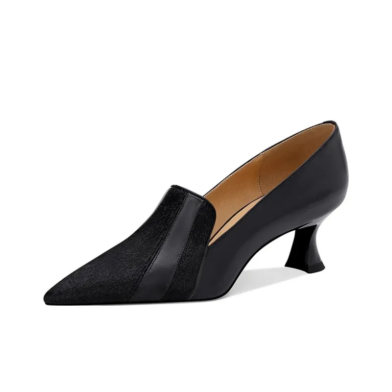 JESSICA SOPHIA Flared Heel High Heels 5cm Women's Black-0