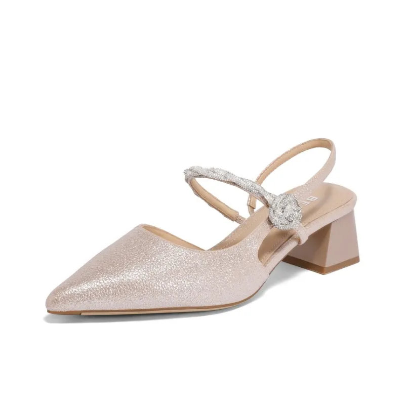 BELLE Block Heel High Heels 4.5cm Women's-5