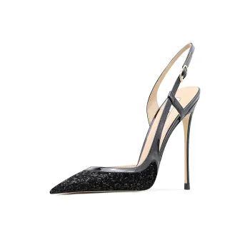 Ganxiaojie Slim Heel High Heels 10.5cm Women's Black