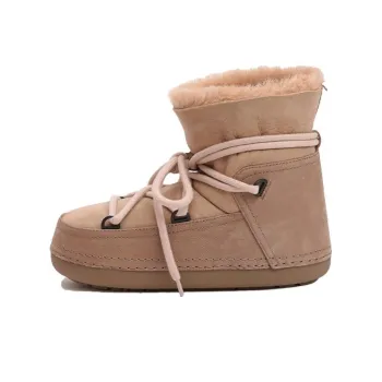 K.D.KENAZ Warm Wear-Resistant Slip-Resistant Short Mid-Calf Snow Boots Women's Pink
