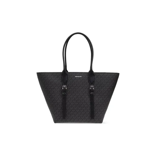 MICHAEL KORS Coated Canvas Tote Bag, Shopping Bag, Handbag Women's Black
