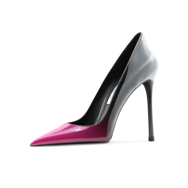 Ganxiaojie Slim Heel High Heels Women's Rose Red Black-1