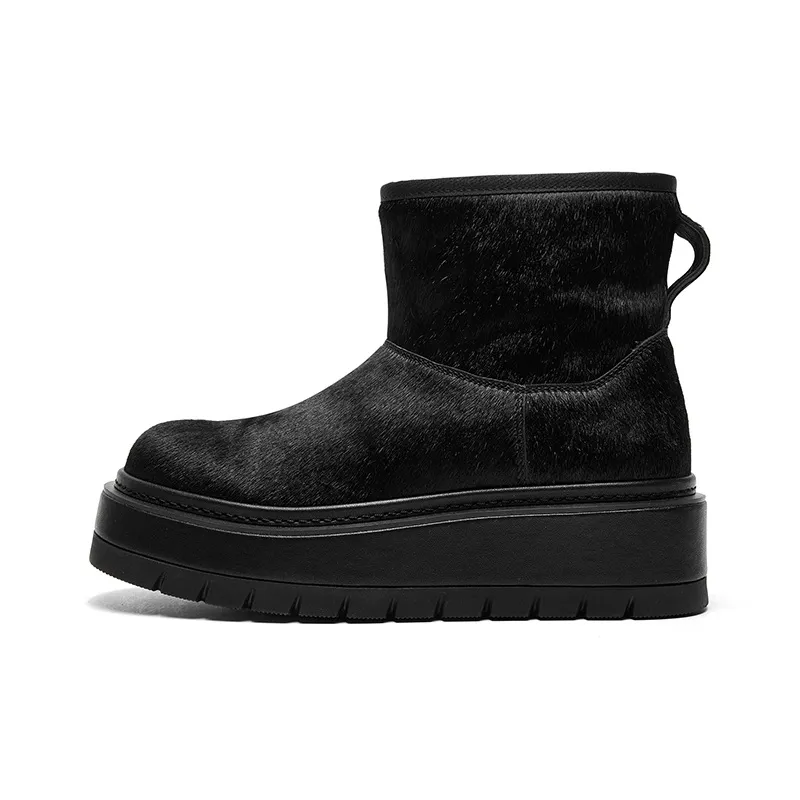 CHERYKALLY Warm Wear Resistant Height Increasing Short Snow Boots Women's-6