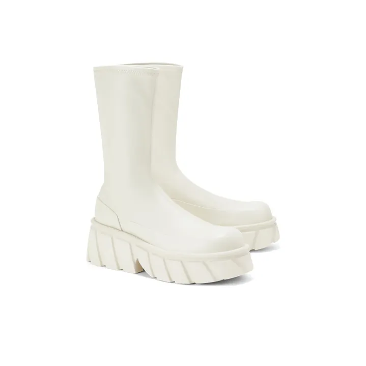 CHARLES&KEITH Ankle Boots Women's Black/Composite Color/Milk White-10