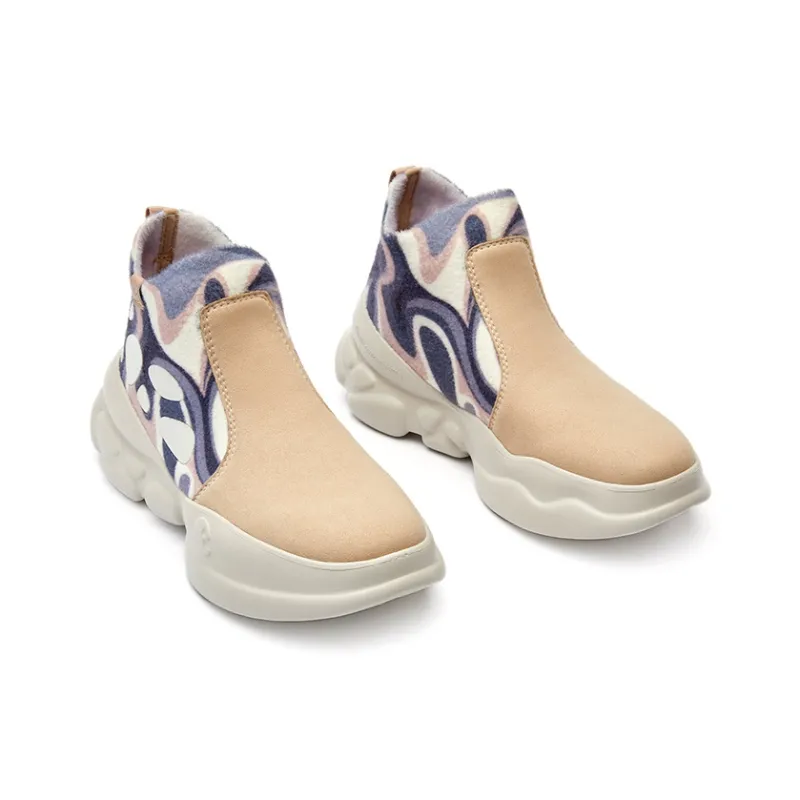 U.IN Painted Travel Shoes, Flowing Colors Longtala 7 Collection Ankle Boots Women's-13