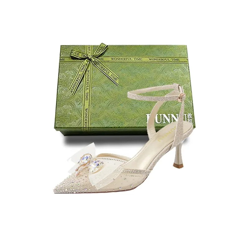 Dunnu Slim Heel High Heels 6.5cm Gold-0