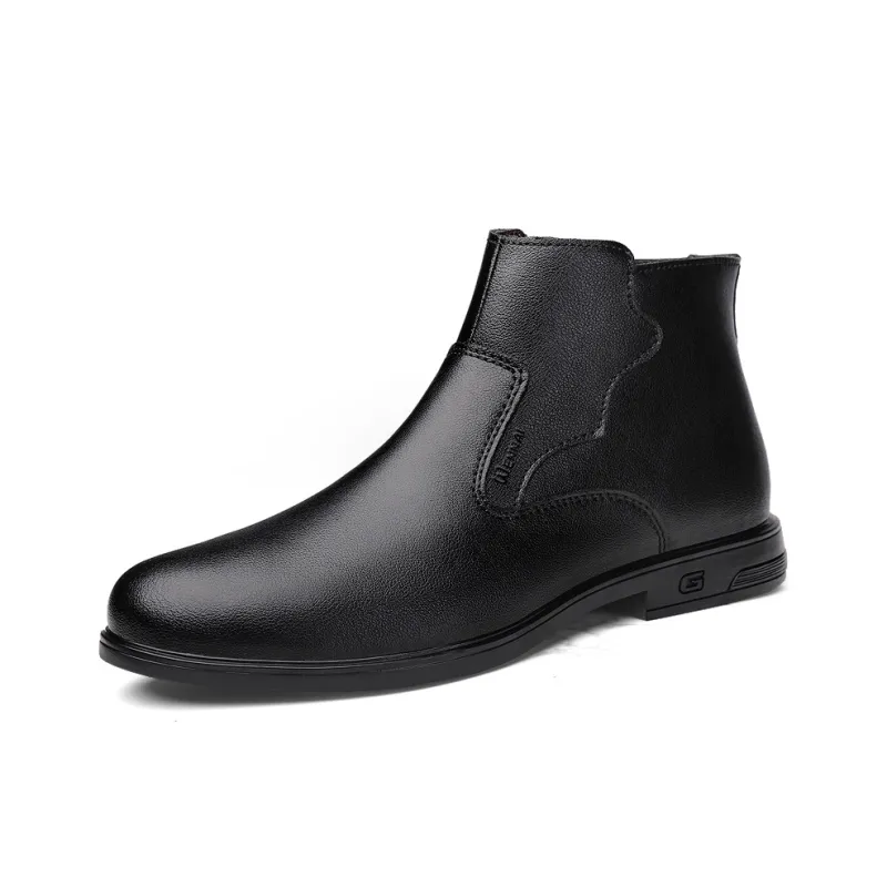 Wen Nai Ankle Boots Men's Black-1