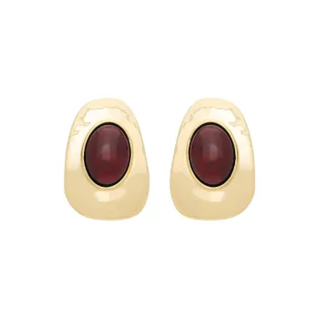SAINT LAURENT Resin, Metal Earrings Unisex Red