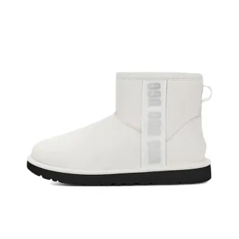 UGG Classic Mini Side Logo Boot Ultra Matte White Women's