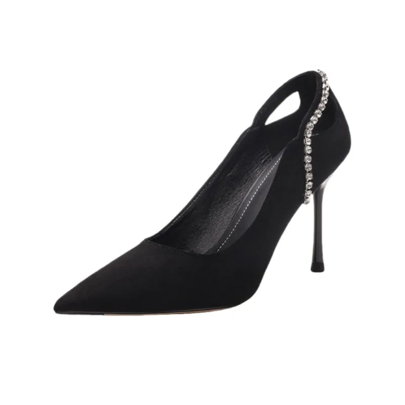 Luji Slim Heel High Heels Women's Black-0