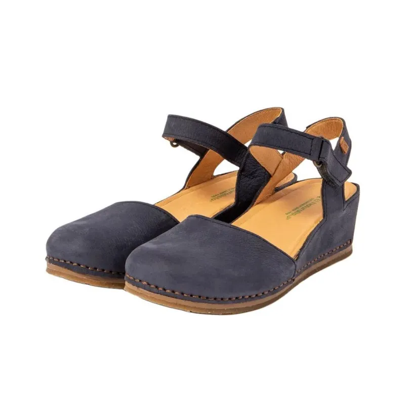 El Naturalista Picual Wedge Heel High Heels 5cm Women's Marine Blue-1