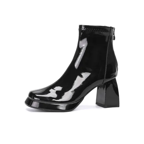 Zubumei Ankle Boots 7CM Women's Black