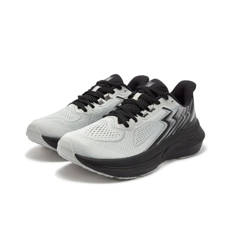 361° Cushioning Anti Slip And Wear Resistant Low Top Running Shoes Unisex Black Gray Color-2