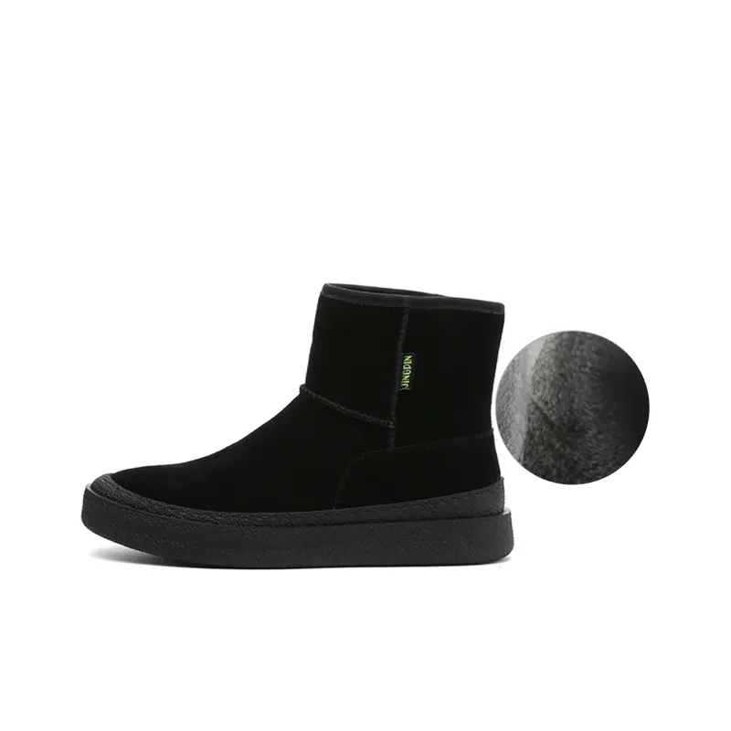 GZZ Warm Short Snow Boots 3cm Men's Black-0