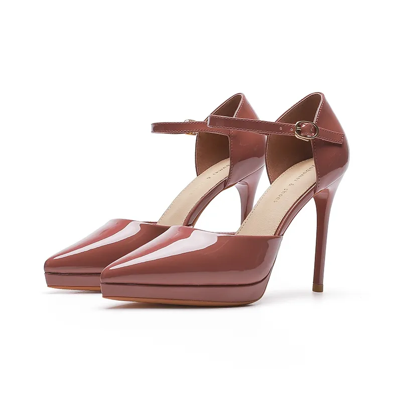Zubumei Slim Heel High Heels 10cm Women's-8