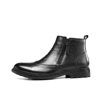AIPSEN Ankle Boots Men Black