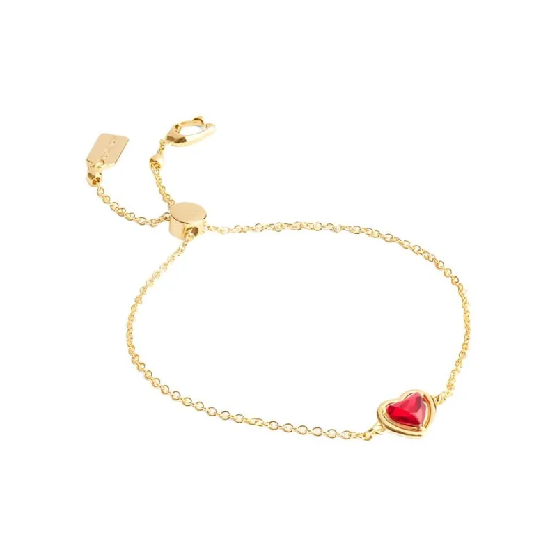COACH Faux Crystal Bracelets Women's Gold-2