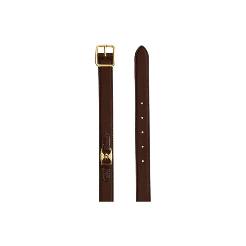 COACH Cow Leather Belts Women's Brown Width 2.5CM-1