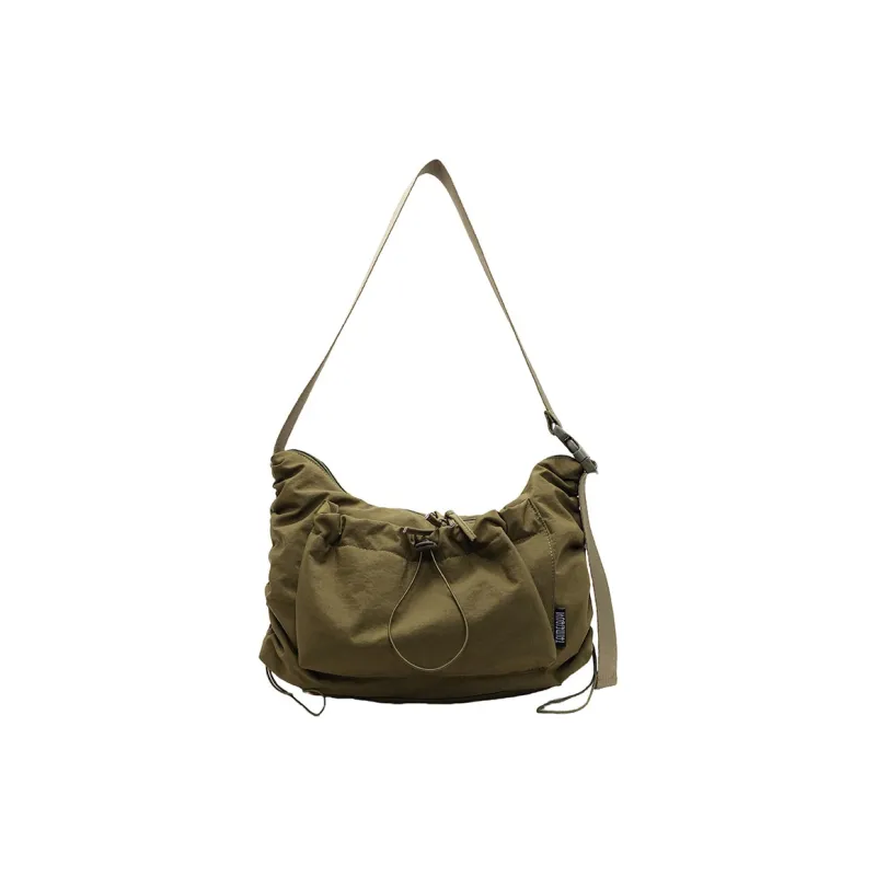 GOBLIN SHARKS 1759 Fabric Shoulder Bag Regular Unisex Ecru Khaki/Green Black-10