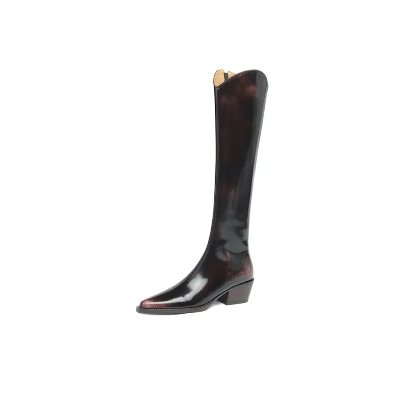 Five-nine Dan Seven Knee-high Boots 5cm Women's-10