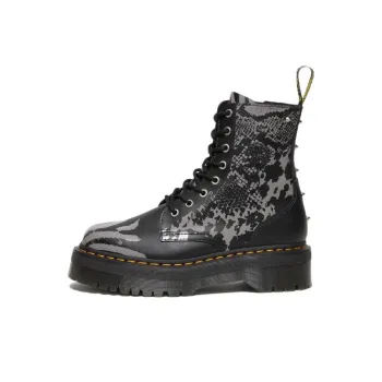 Dr.Martens Jadon Boot Animal Clash Leather Platforms 'Black'
