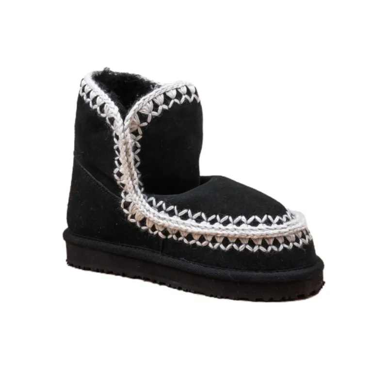 K.D.KENAZ Short Snow Boots Women's Black-4