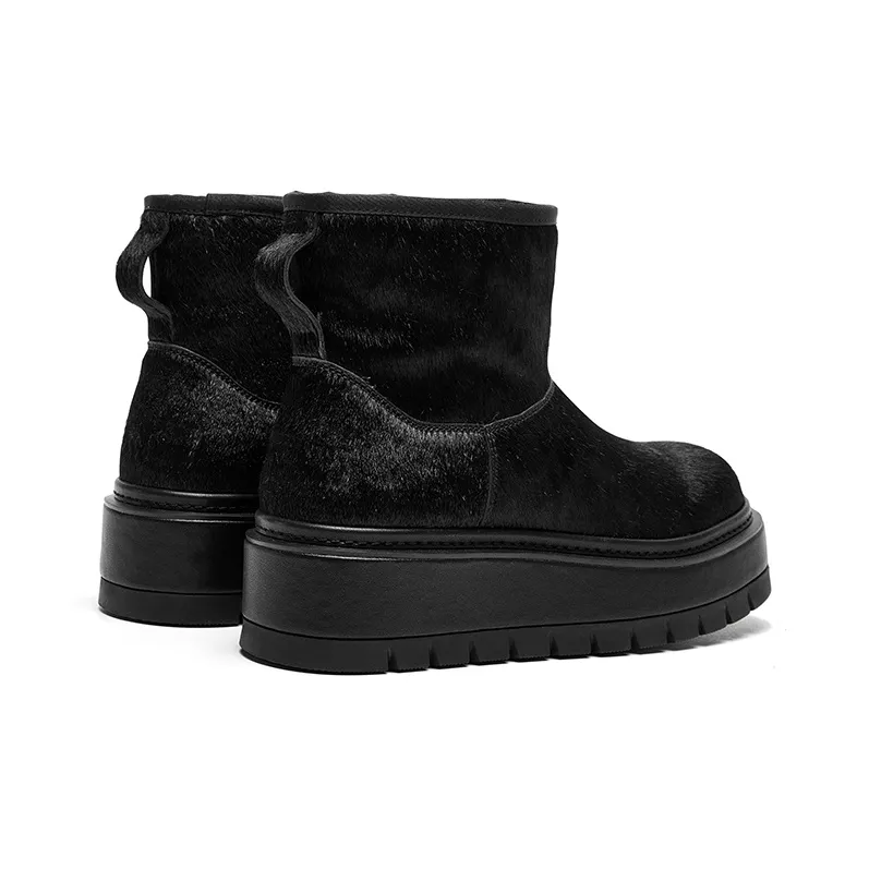 CHERYKALLY Warm Wear Resistant Height Increasing Short Snow Boots Women's-8