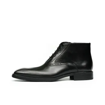 ASTON M.JAZZ Ankle Boots Men Black/Coffee