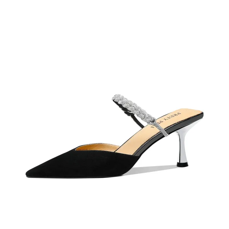 PRETY PEKI Stylish Sandal 7cm Women's Black-1