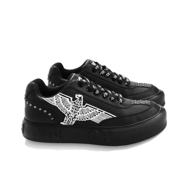 Boy London Low Top Skateboard Shoes Unisex Black-3