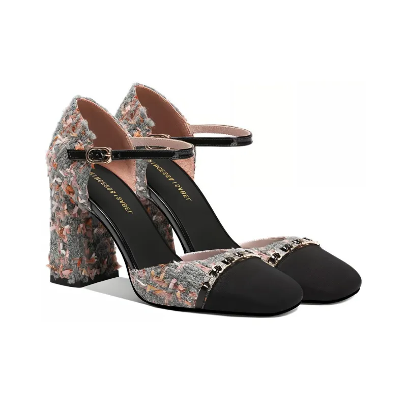 Princess & Isabel Chunky Heel High Heels 8.5cm Women's-5