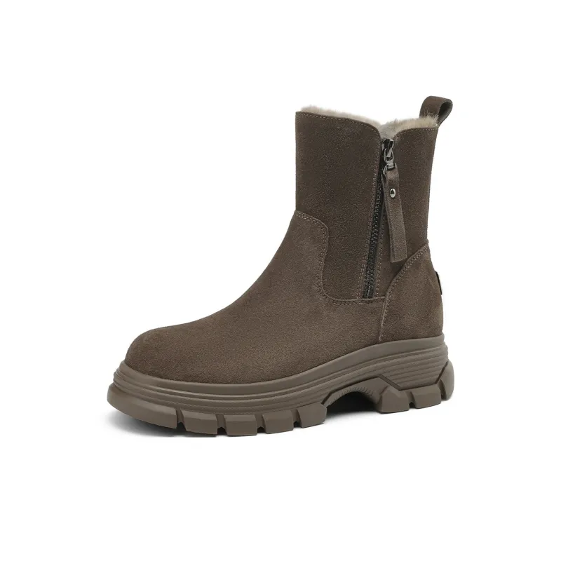 DAPHNE Warm Wear Resistant Height Increasing Slip Resistant Snow Boots Women's-1