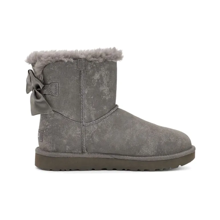 UGG Mini Bailey Bow Glimmer Charcoal Women's-1