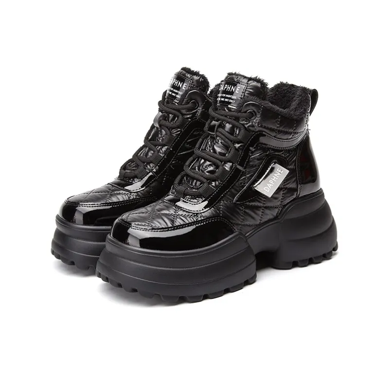 DAPHNE Ankle Boots Women's High Top Black/Gold-1