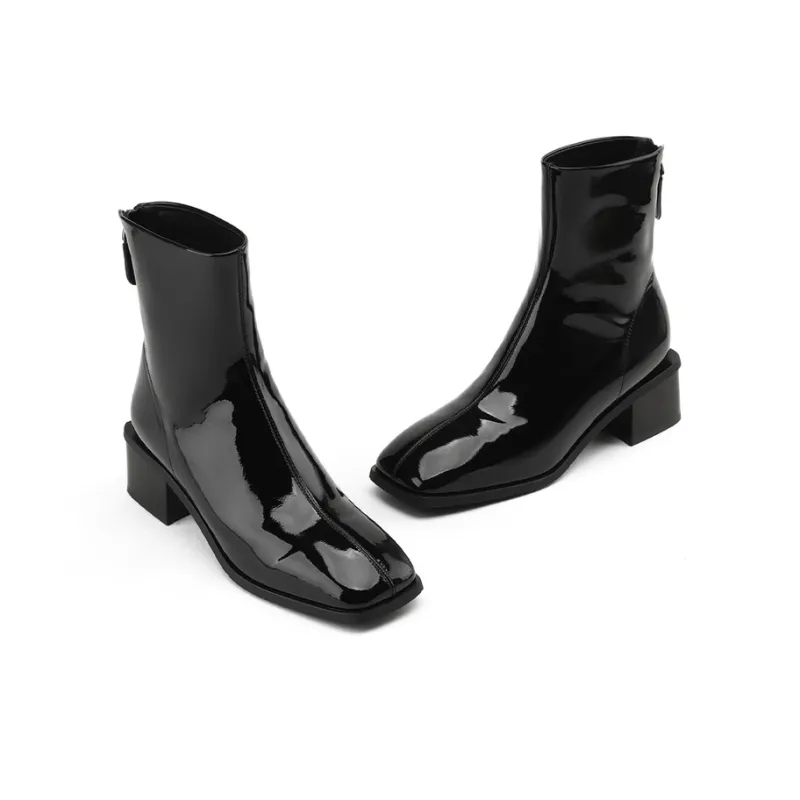 DAPHNE Ankle Boots Women's Black/Beige-4